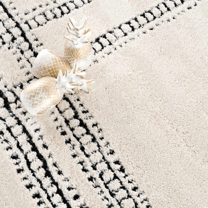 Ryuu Black & White Area Rug - Clearance