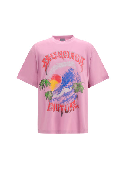 Oversized T-Shirt Vintage Surfer Old Pink