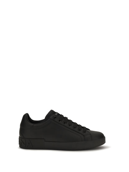 Sneakers Portofino Black Nappa Leather