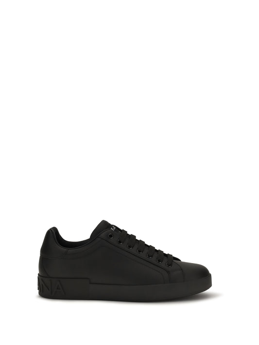 Sneakers Portofino Black Nappa Leather