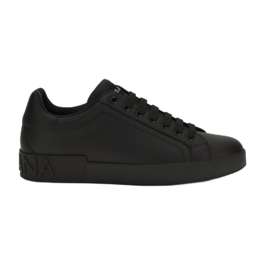 Sneakers Portofino Black Nappa Leather
