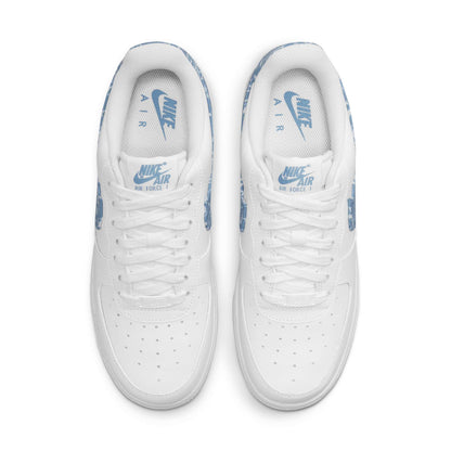 Nike Women's Air Force 1 Low '07 Essential 'White Worn Blue Paisley' Sneakers