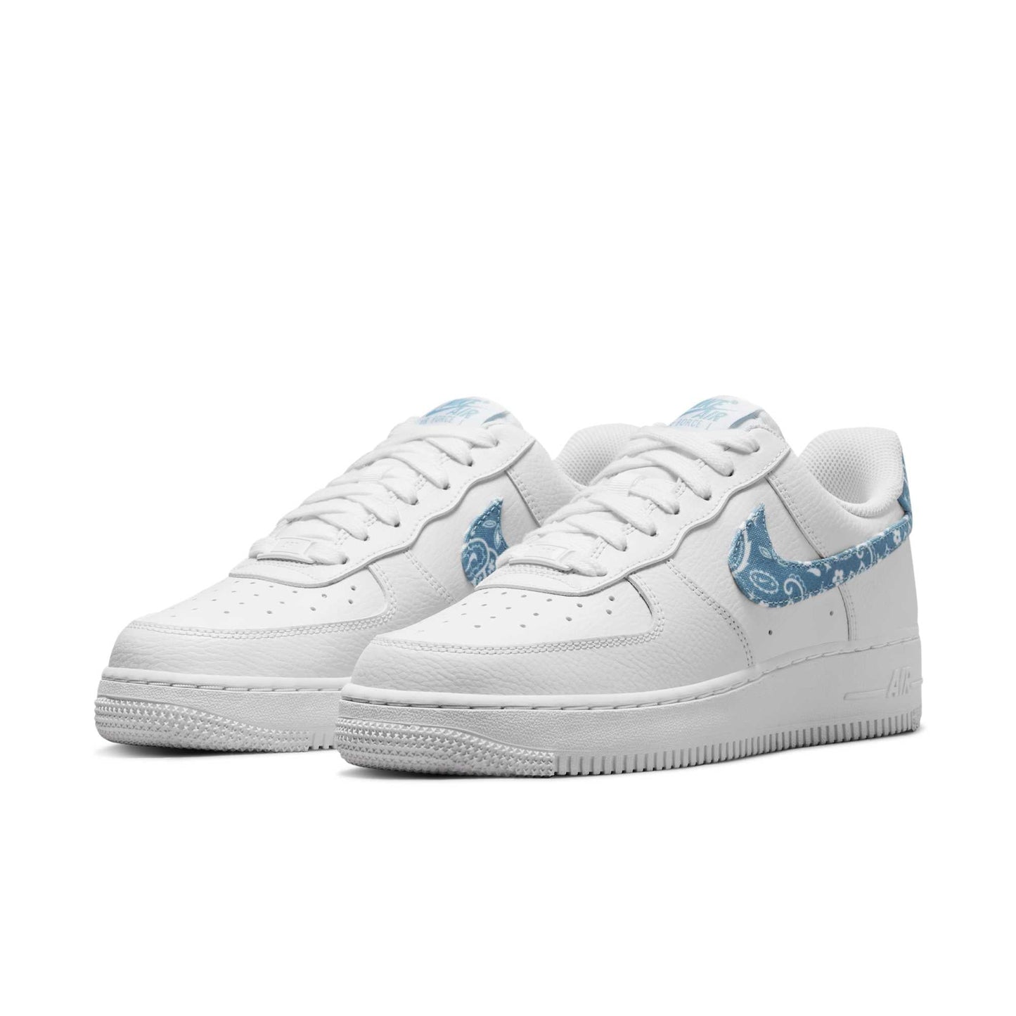 Nike Women's Air Force 1 Low '07 Essential 'White Worn Blue Paisley' Sneakers