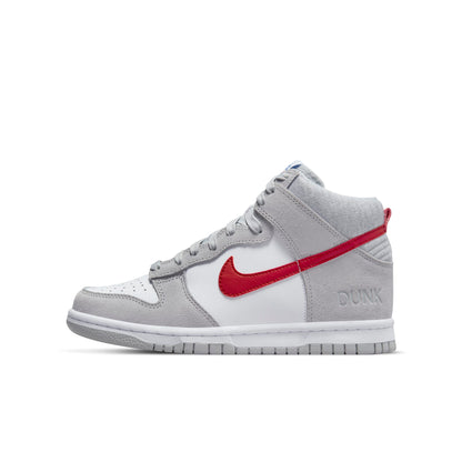 Nike Grade School Dunk High 'Athletic Club Grey Red Gs' Sneakers