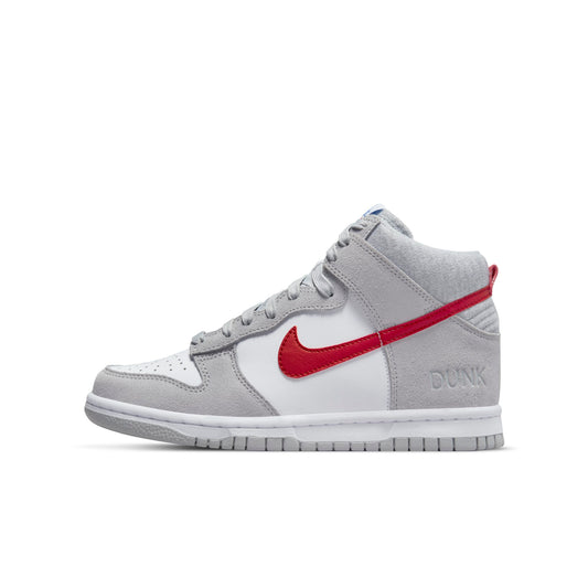 Nike Grade School Dunk High 'Athletic Club Grey Red Gs' Sneakers