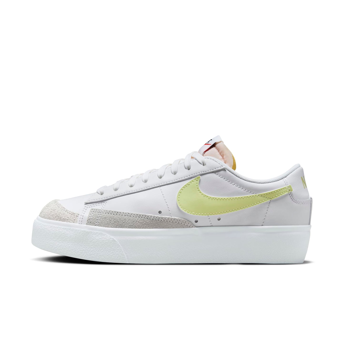 Nike Women's Blazer Low Platform 'White Life Lime' Sneakers