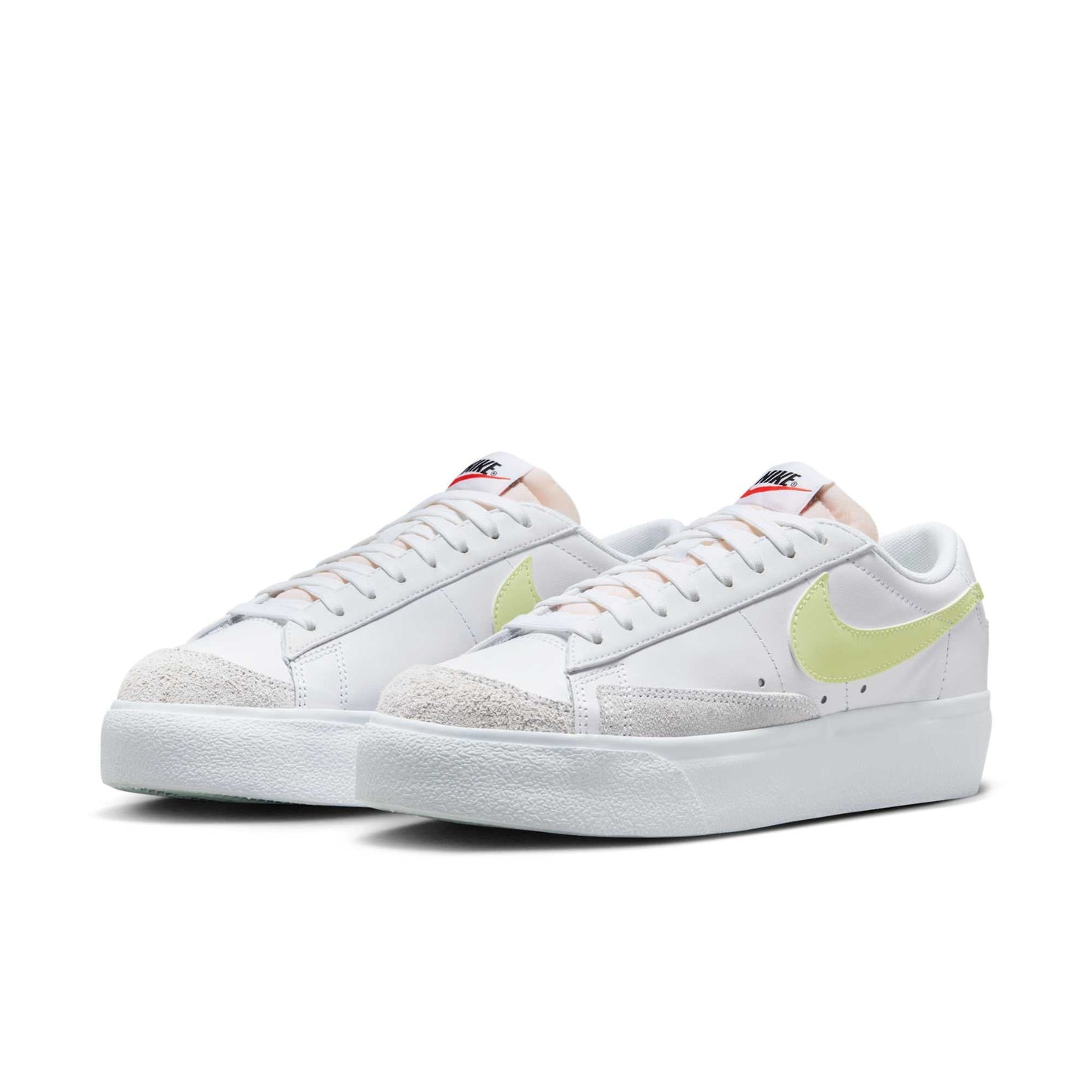 Nike Women's Blazer Low Platform 'White Life Lime' Sneakers