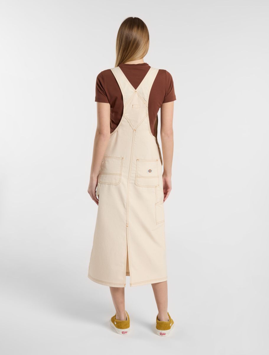 Dickies Women's Long Overall Denim Dungaree Dress