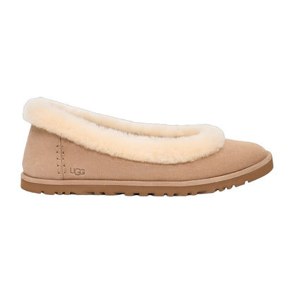 UGG Zora Ballet Womens Flats — Sand Suede