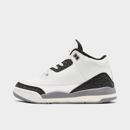 [dm0966-106] Preschool Air Jordan Retro 3 'cement Grey (ps)'