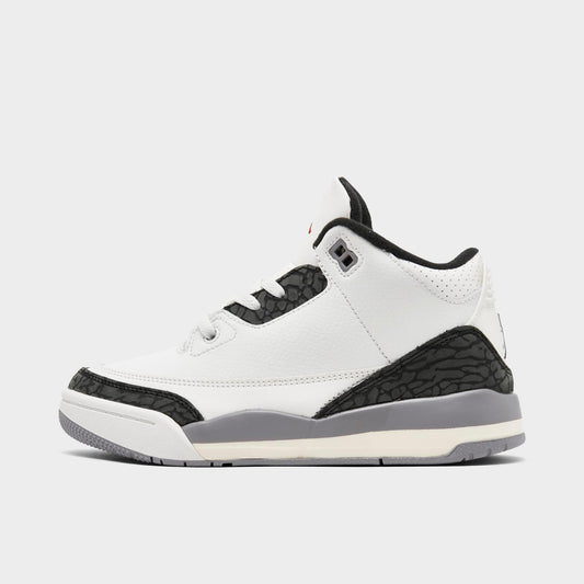 [dm0966-106] Preschool Air Jordan Retro 3 'cement Grey (ps)'
