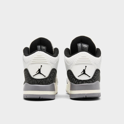 [dm0966-106] Preschool Air Jordan Retro 3 'cement Grey (ps)'