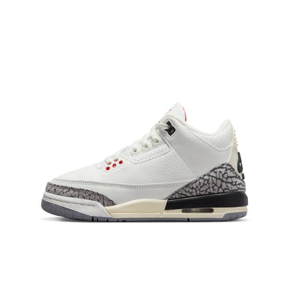 Air Jordan Grade School Retro 3 'White Cement Reimagined' Sneakers