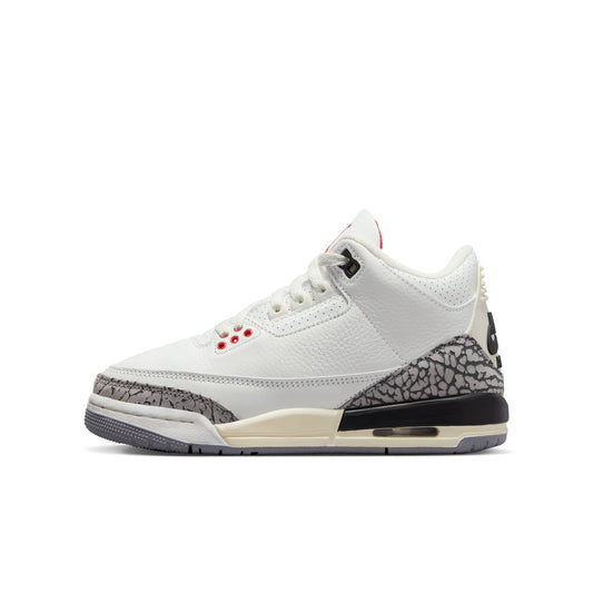 Air Jordan Grade School Retro 3 'White Cement Reimagined' Sneakers