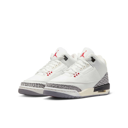 Air Jordan Grade School Retro 3 'White Cement Reimagined' Sneakers