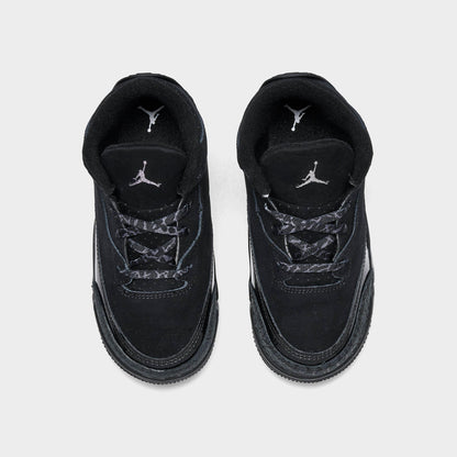 Toddlers Air Jordan Retro 3 'Black Cat (2025) (Td)' - DM0968-001