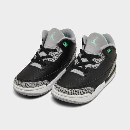 Toddlers Air Jordan Retro 3 'Green Glow (Td)' - DM0968-031
