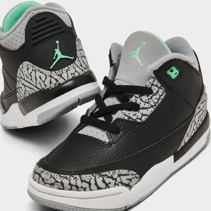 Toddlers Air Jordan Retro 3 'Green Glow (Td)' - DM0968-031