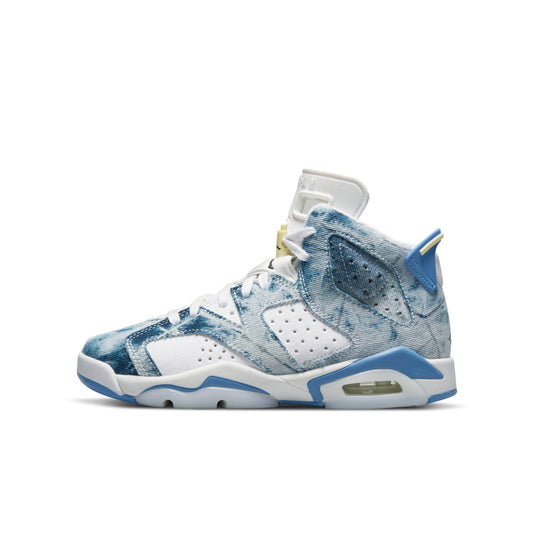 Air Jordan Youth Retro 6 Gs 'Washed Denim' Sneakers