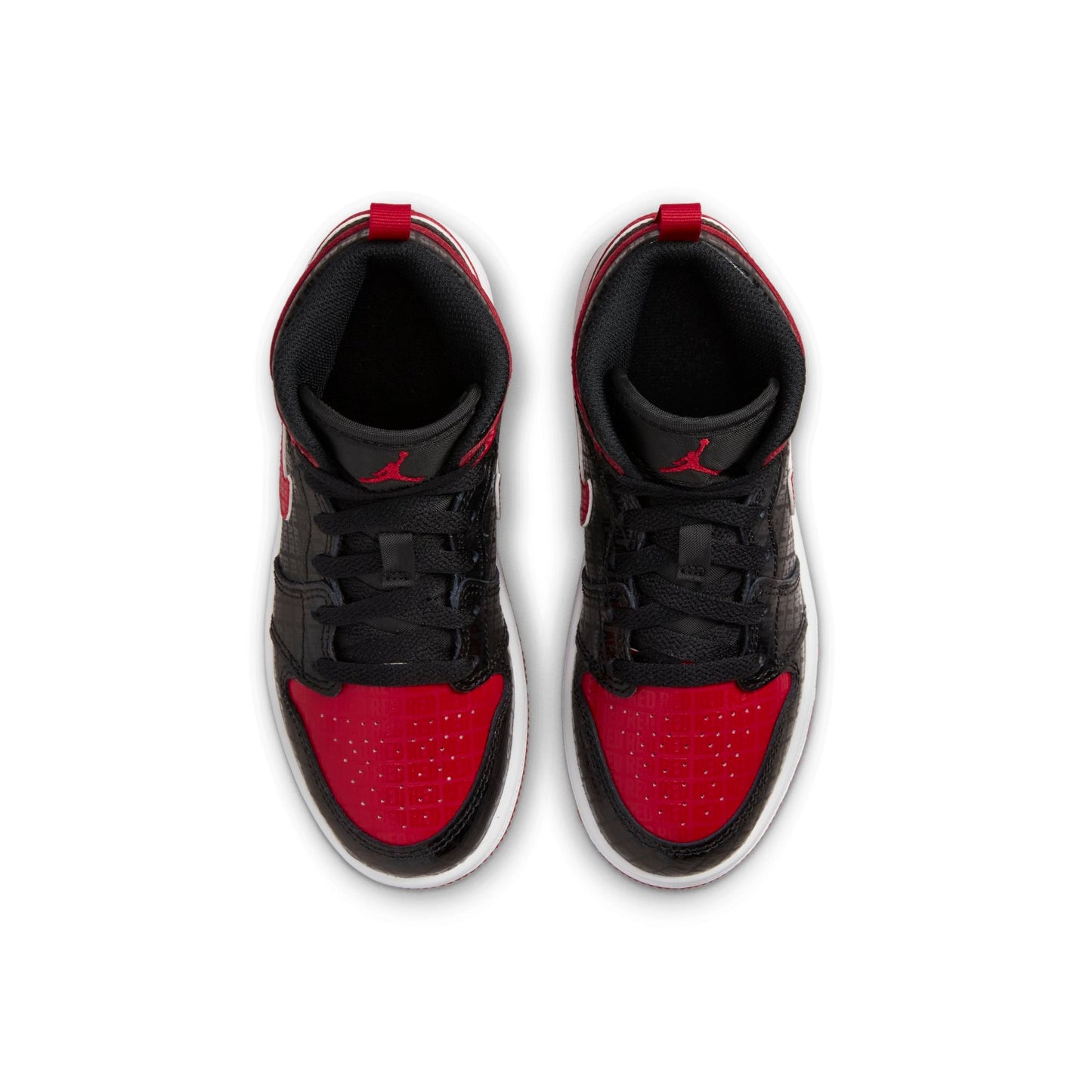 Preschool Air Jordan Retro 1 Mid 'Black Red Bred (Ps)'