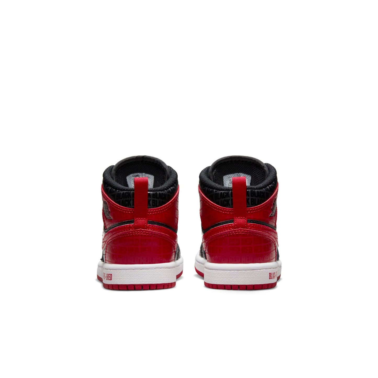 Preschool Air Jordan Retro 1 Mid 'Black Red Bred (Ps)'