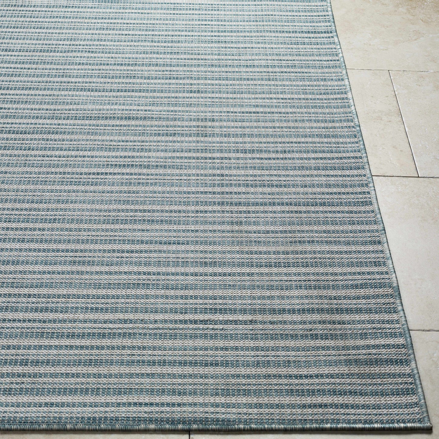 Greg Teal Outdoor Area Rug - Clearance