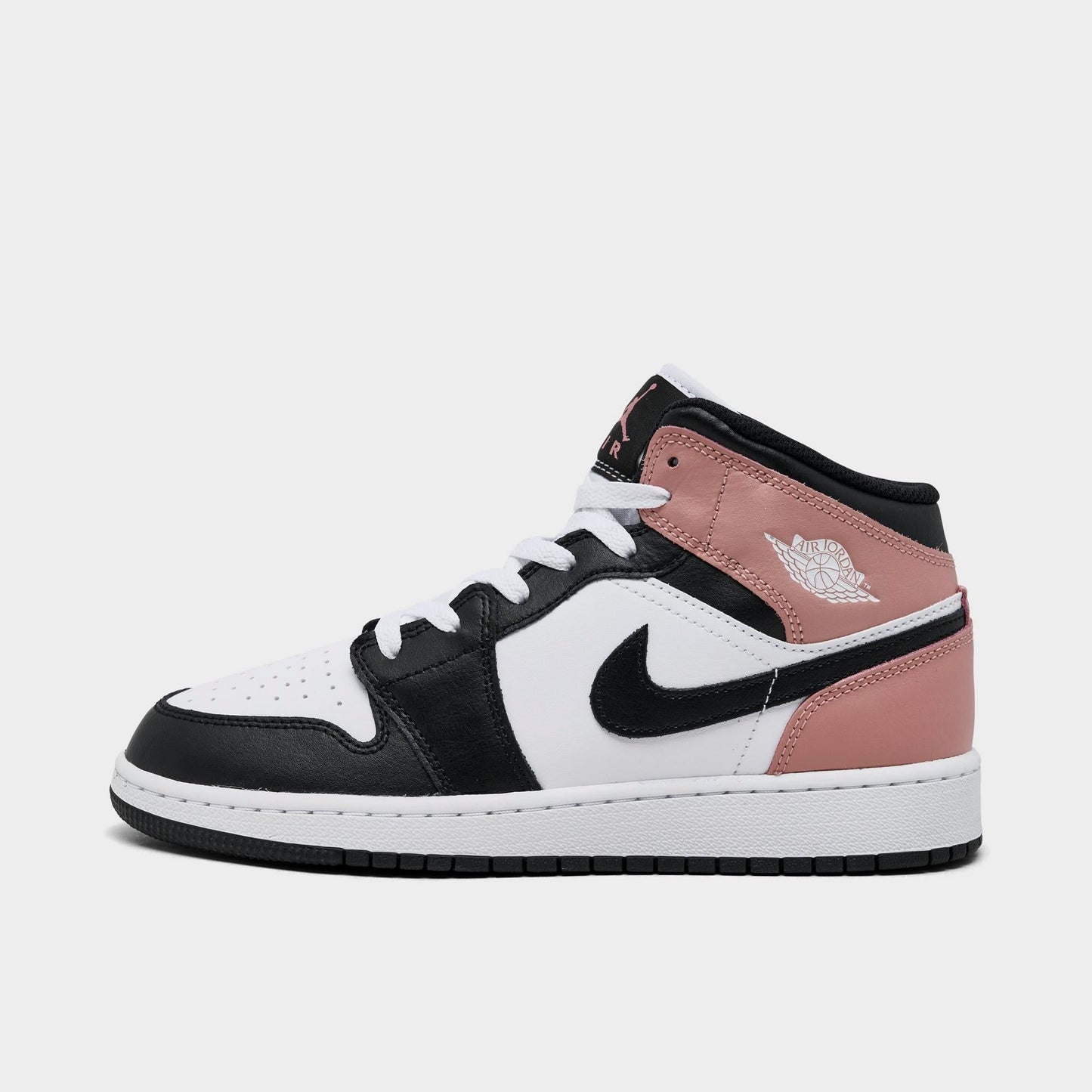 Grade School Air Jordan Retro 1 Mid 'White Rust Pink Black (Gs)'