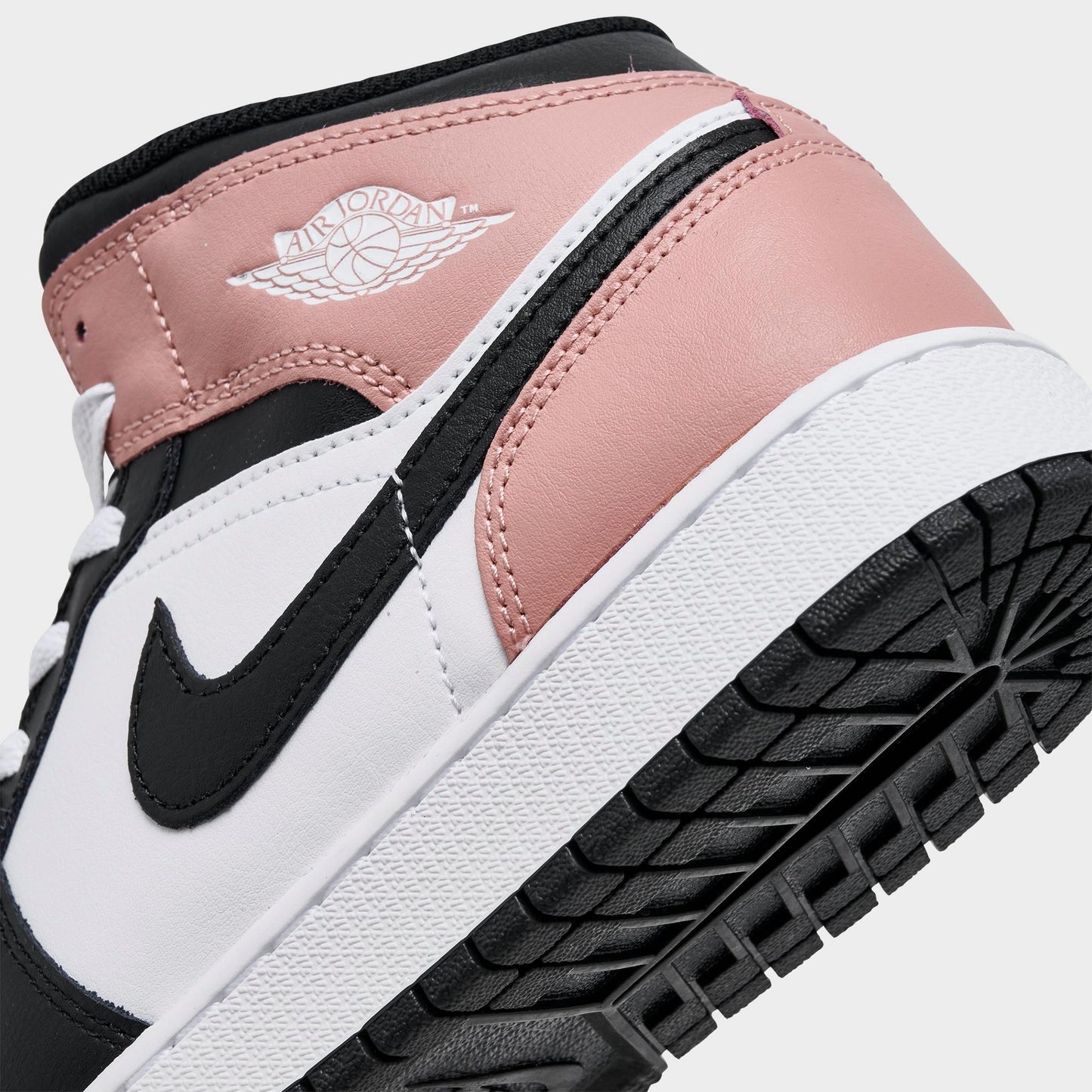 Grade School Air Jordan Retro 1 Mid 'White Rust Pink Black (Gs)'