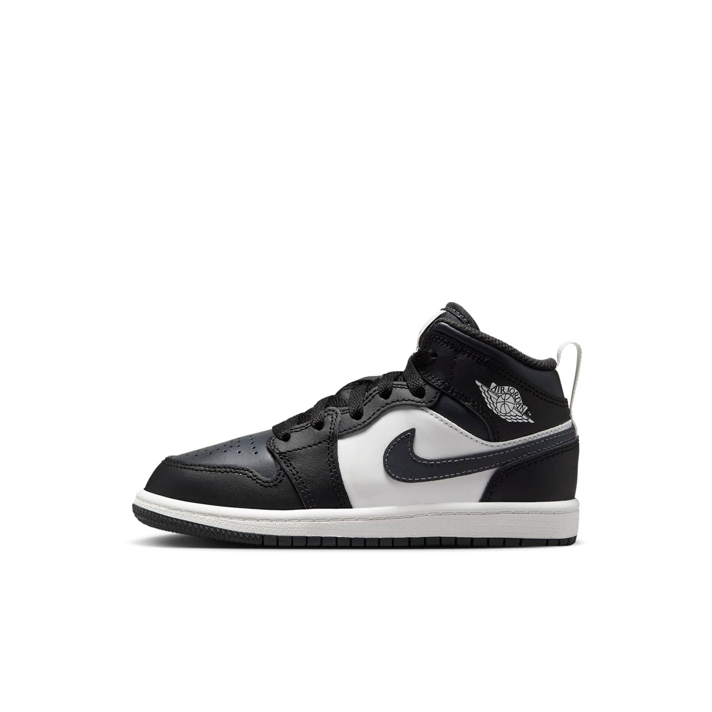 Preschool Air Jordan Retro 1 Mid 'Off Noir Toe'