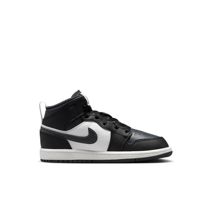 Air Jordan Preschool Retro 1 Mid 'Off Noir Toe' Sneakers