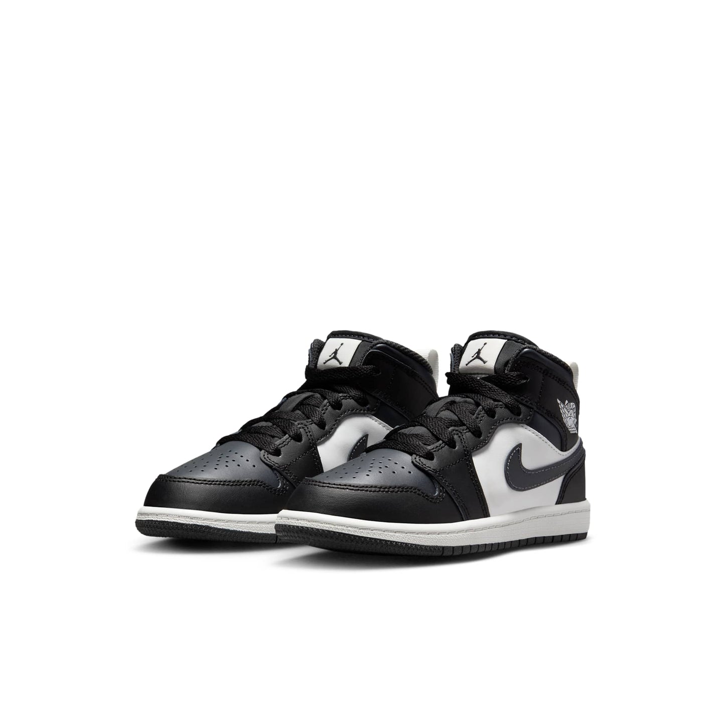 Air Jordan Preschool Retro 1 Mid 'Off Noir Toe' Sneakers