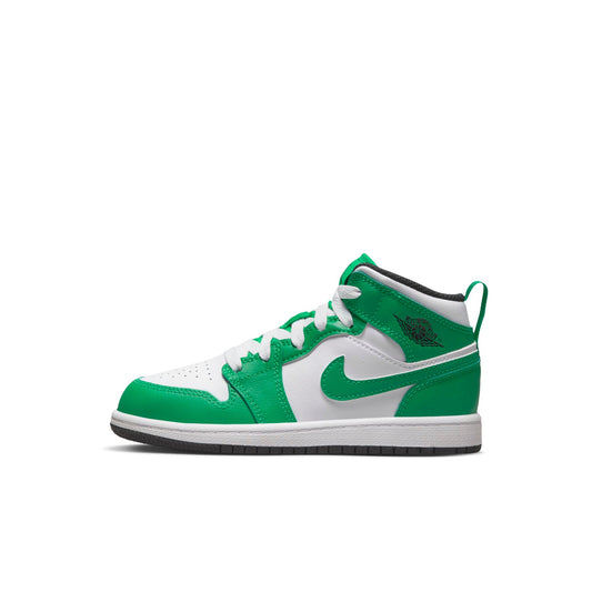 Preschool Air Jordan Retro 1 Mid 'Lucky Green' (Ps)