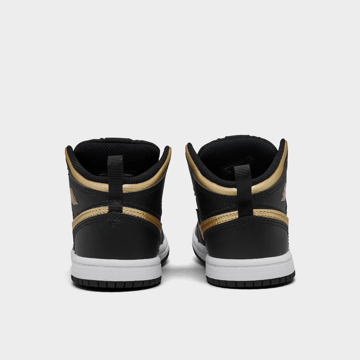[dq8425-071] Toddlers Air Jordan Retro 1 Mid 'metallic Gold Black'