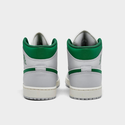 [dq8426-142] Mens Air Jordan Retro 1 Mid 'white Pure Platinum Pine Green'