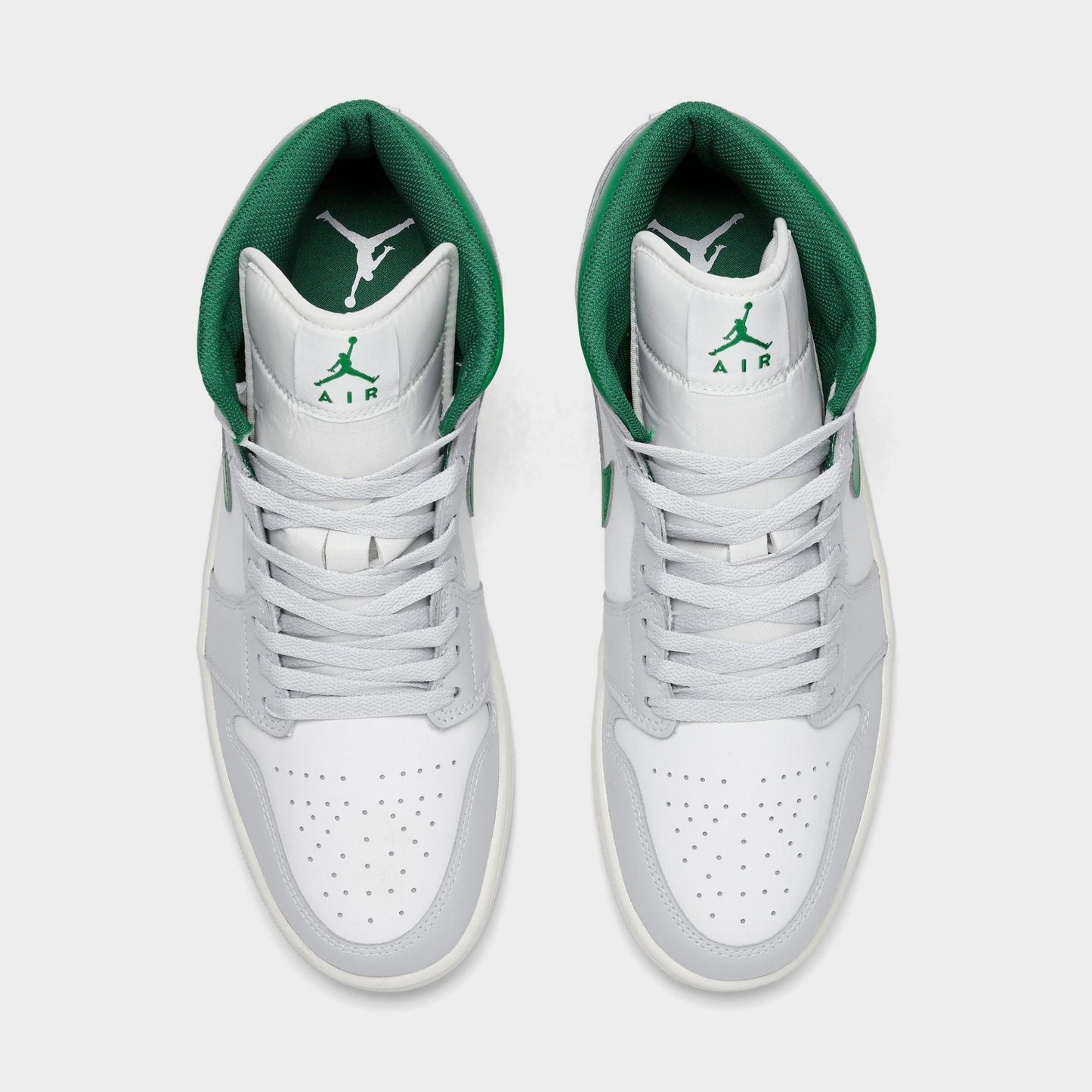 [dq8426-142] Mens Air Jordan Retro 1 Mid 'white Pure Platinum Pine Green'