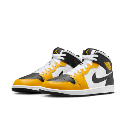 Air Jordan Men's Retro 1 Mid 'Yellow Ochre' Sneakers