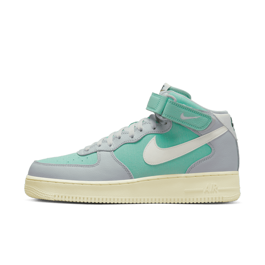 Nike Men's Air Force 1 Mid '07 Lx 'Grey Fog Enamel Green' Sneakers