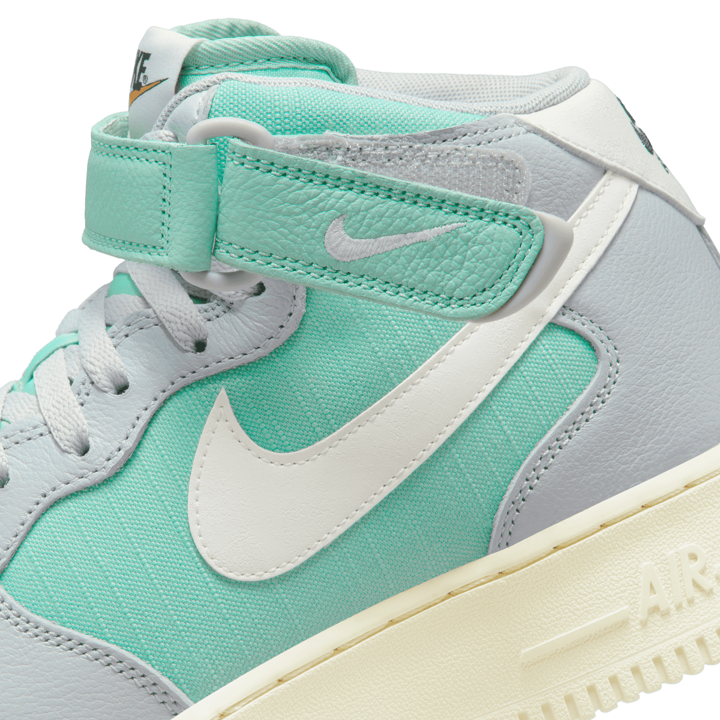 Nike Men's Air Force 1 Mid '07 Lx 'Grey Fog Enamel Green' Sneakers