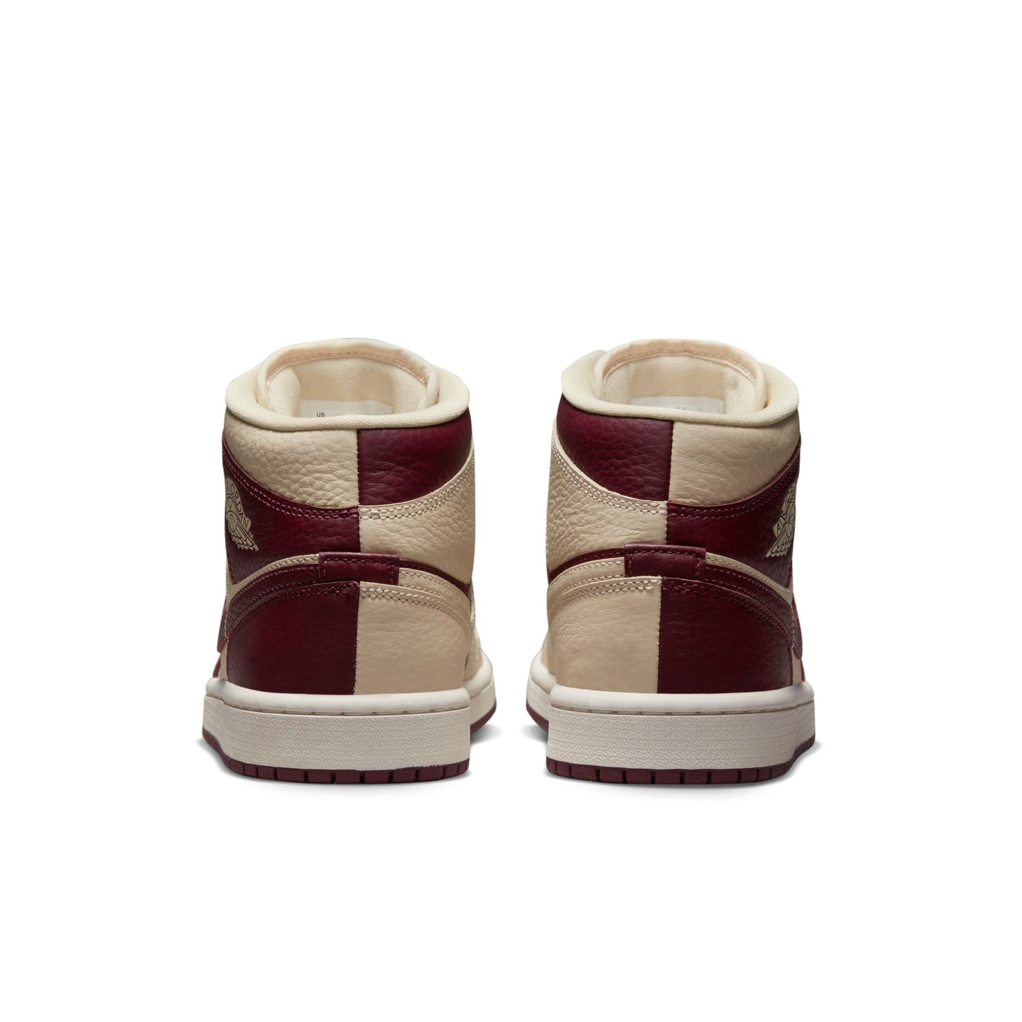 Air Jordan Women's Retro 1 Mid Se 'Split Beach Cherrywood Red' Sneakers