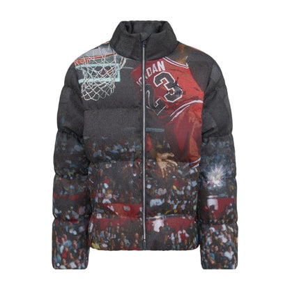 Air Jordan Men's X A Ma Maniere All Over Print Puffer Jacquard Down Fill Jacket