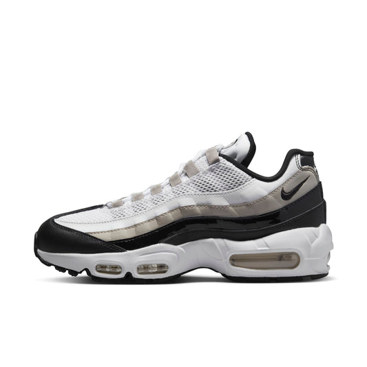 Nike Women's Air Max 95 'White Light Iron Ore Black Patent' Sneakers