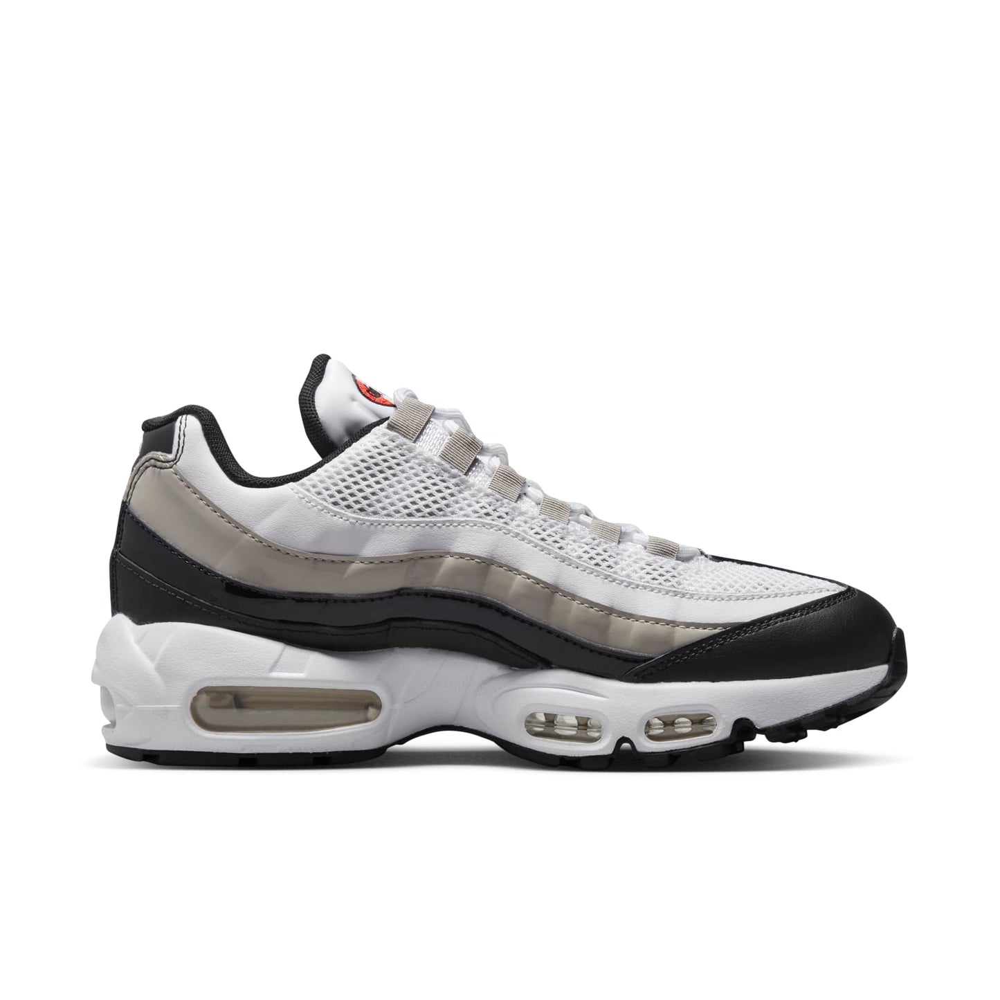 Nike Women's Air Max 95 'White Light Iron Ore Black Patent' Sneakers