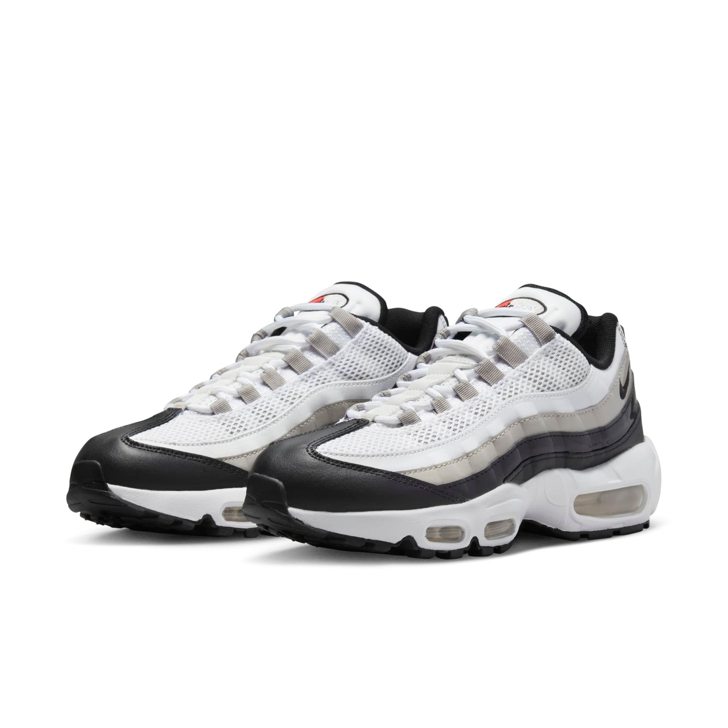 Nike Women's Air Max 95 'White Light Iron Ore Black Patent' Sneakers