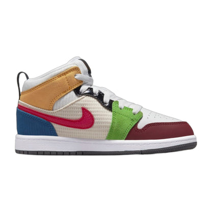 Air Jordan Preschool Retro 1 Mid Se Ps 'Messy Room' Sneakers