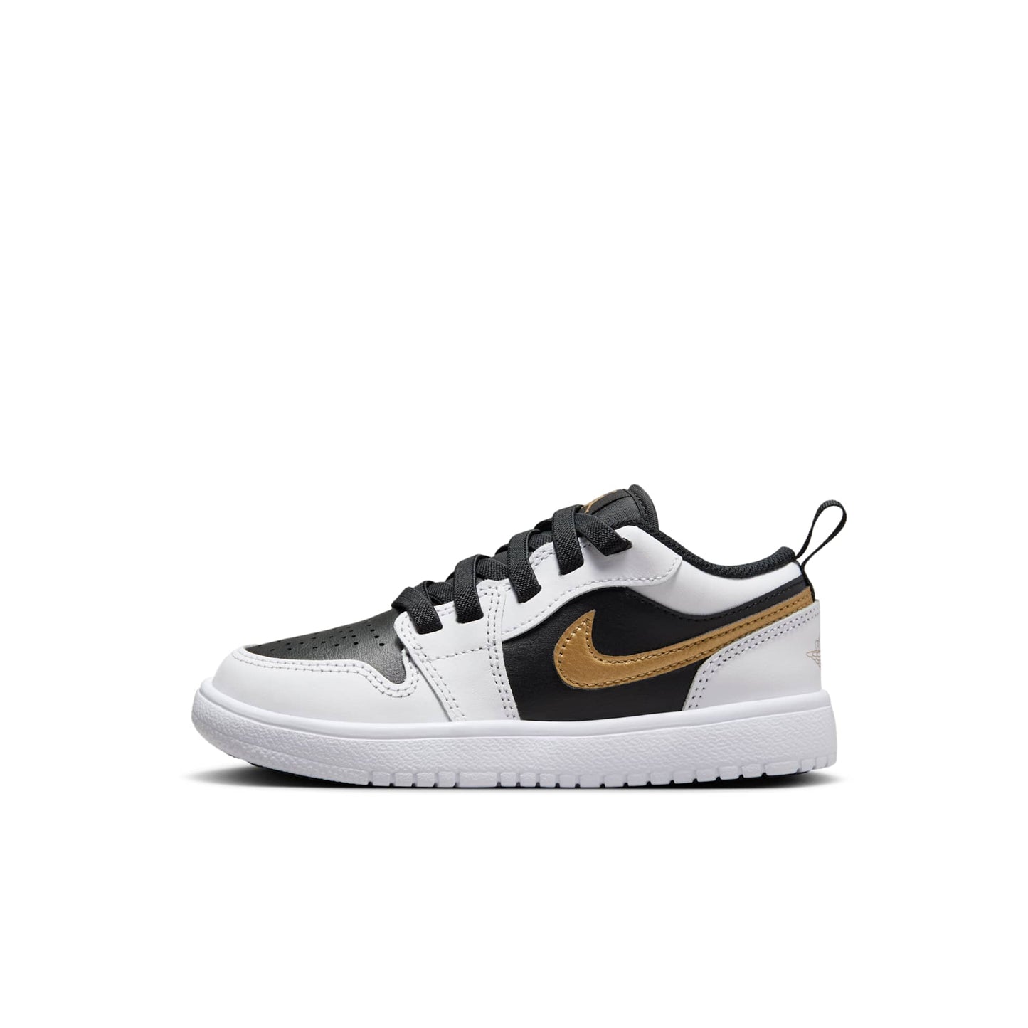 Preschool Air Jordan Retro 1 Low Alt 'White Black Metallic Gold (Ps)'