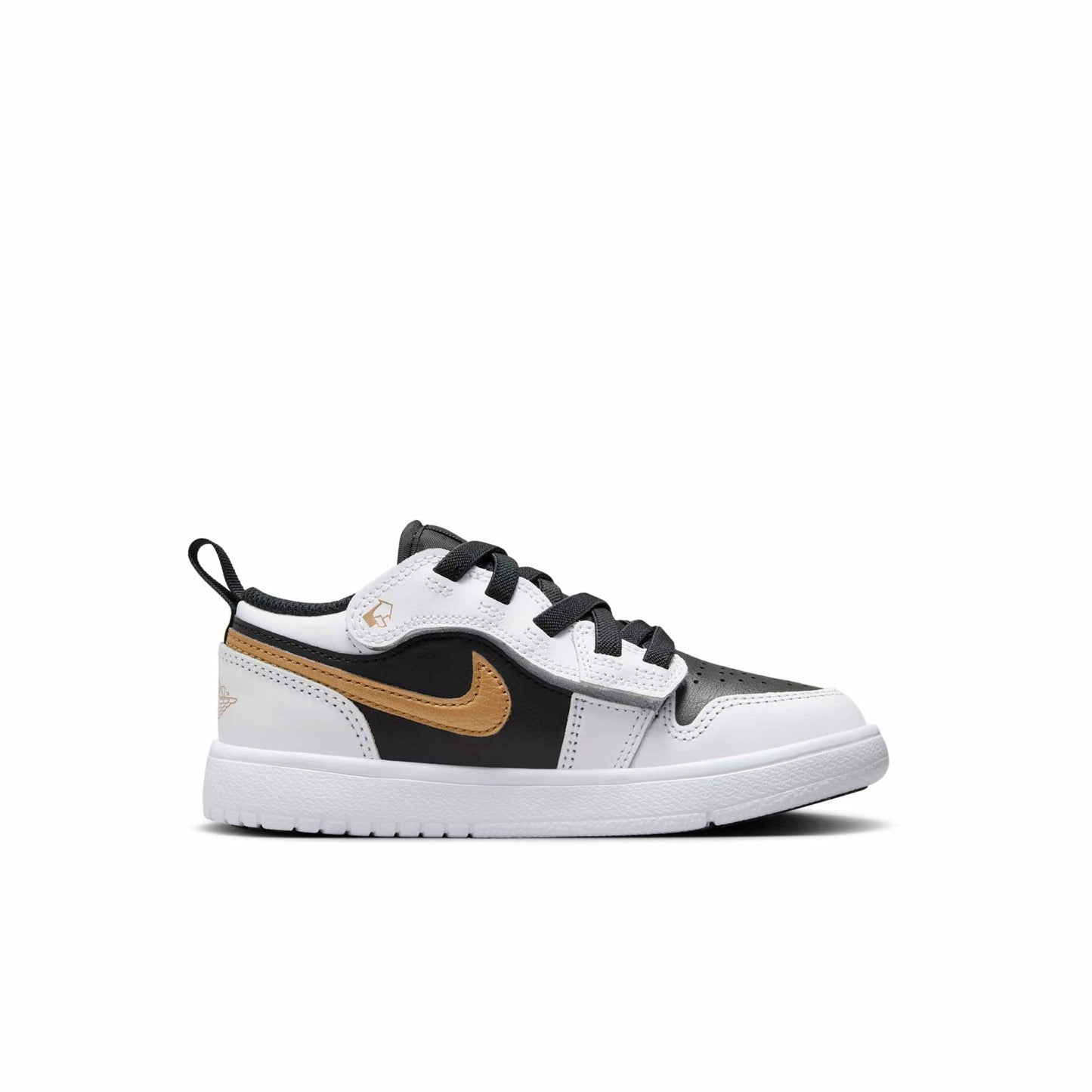 Preschool Air Jordan Retro 1 Low Alt 'White Black Metallic Gold (Ps)'