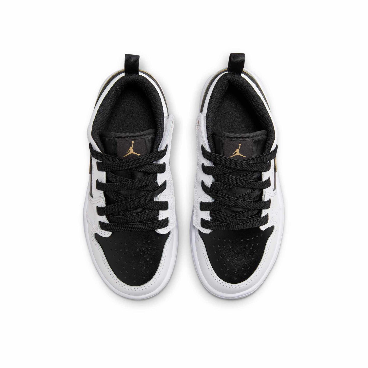 Preschool Air Jordan Retro 1 Low Alt 'White Black Metallic Gold (Ps)'