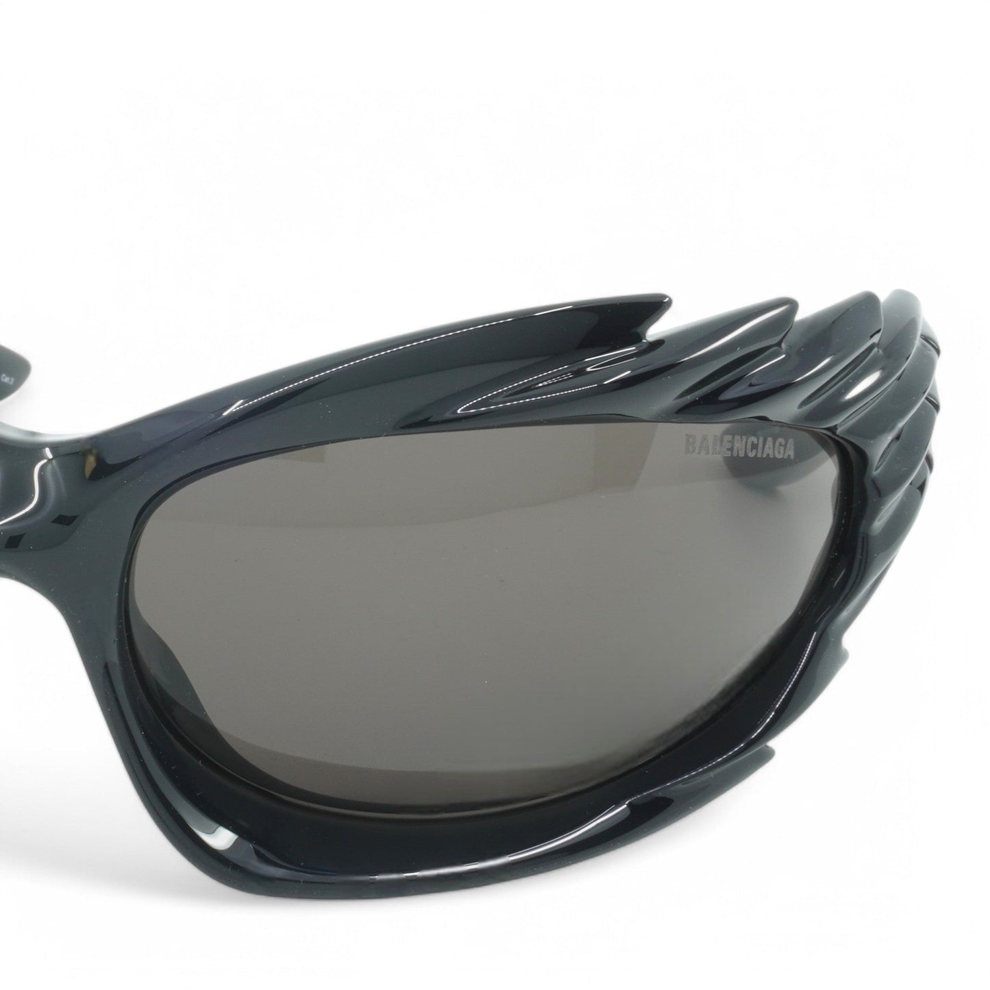 Unisex Balenciaga Geometric Sunglasses - Black