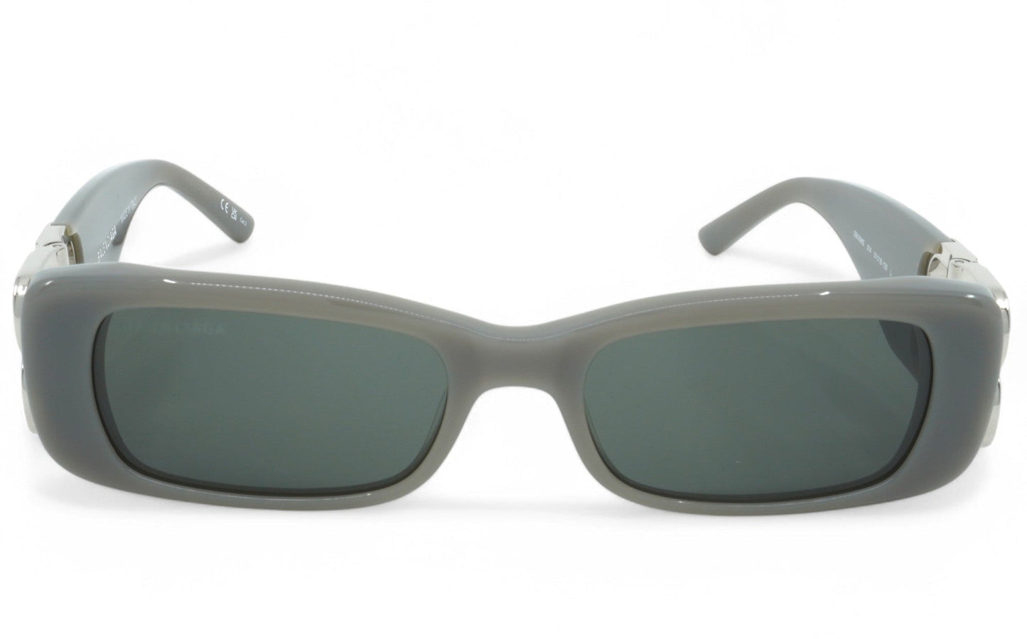 Women's Balenciaga Rectangular Sunglasses - Grey/Silver