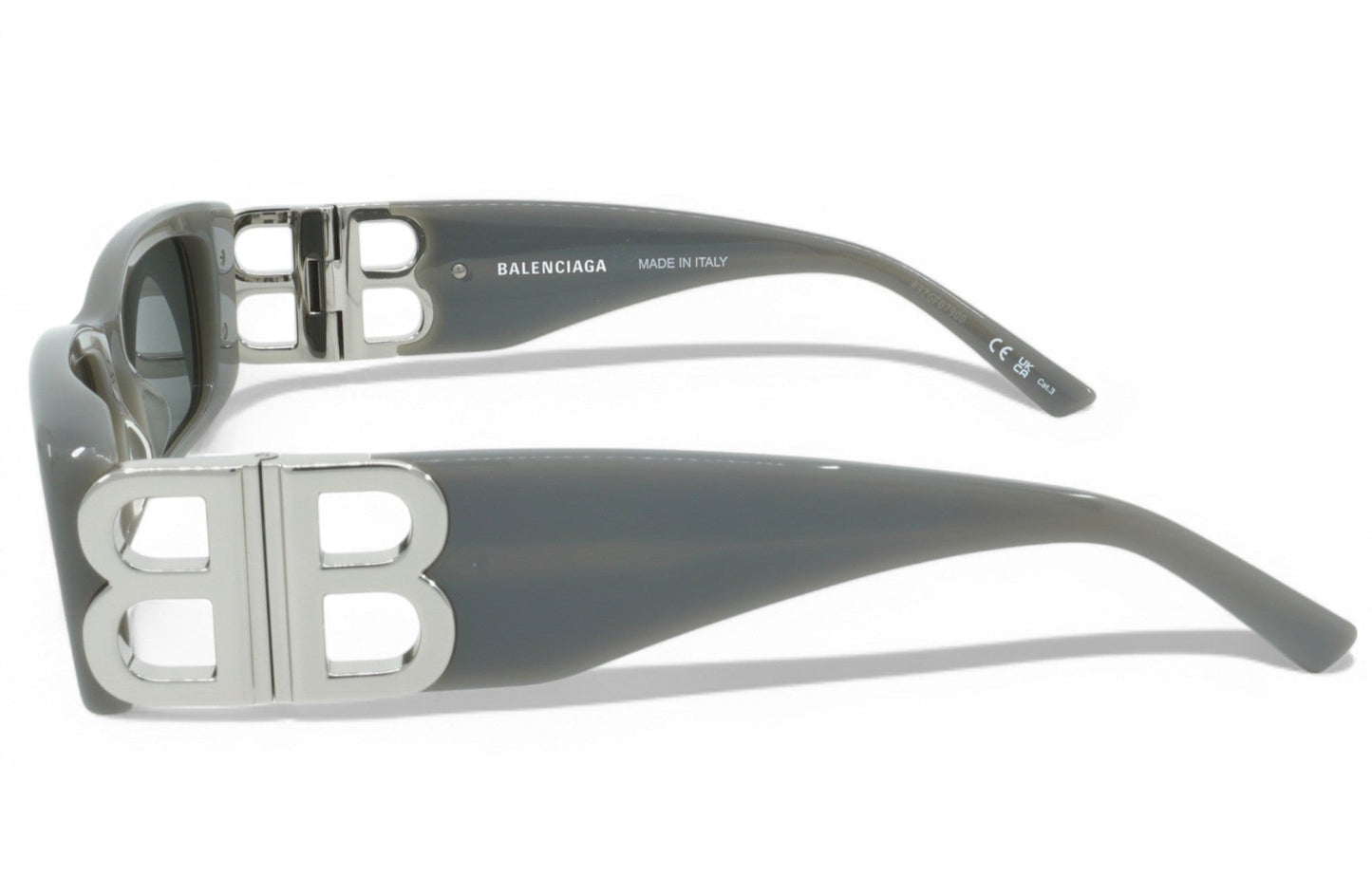 Women's Balenciaga Rectangular Sunglasses - Grey/Silver